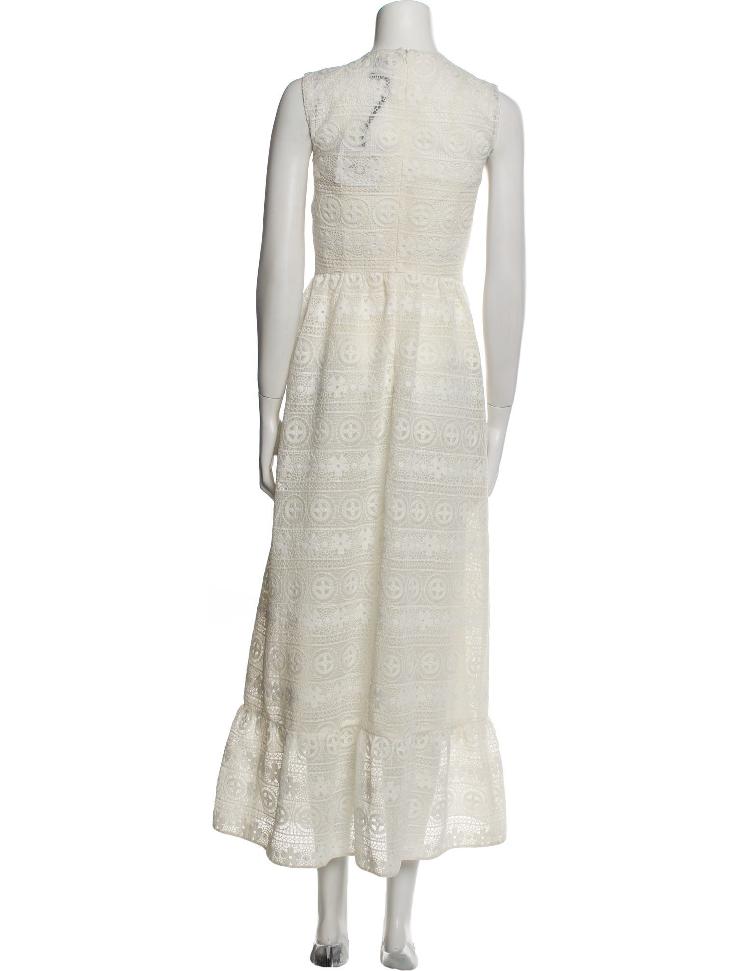 Red Valentino Crew Neck Long Dress